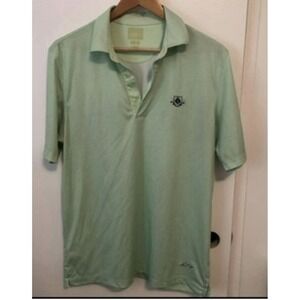 Greg Norman ML75 Golf Shirt Men's Med Light Green Polyester